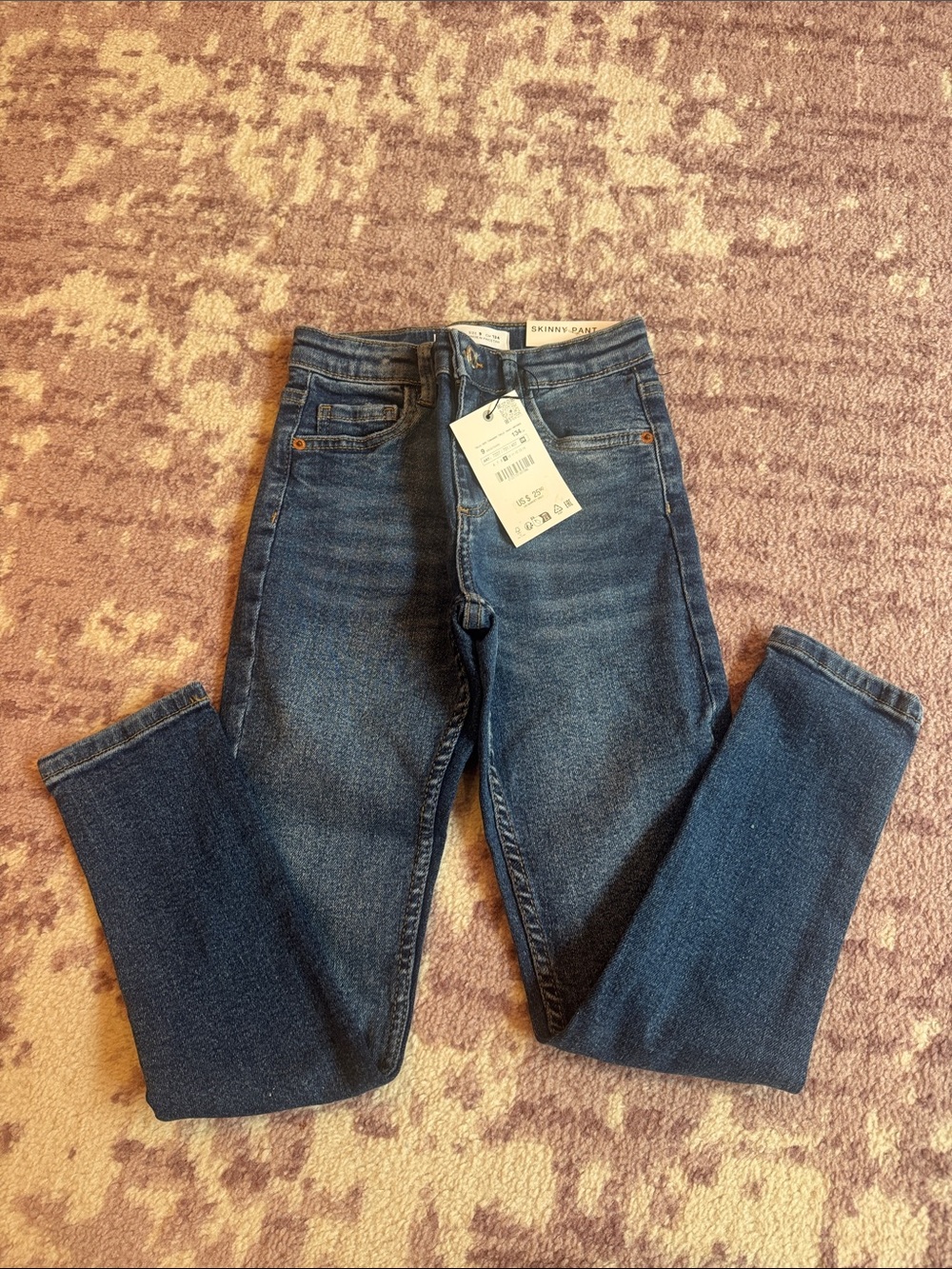 Zara Dark Blue Skinny Jeans for Kids size 9